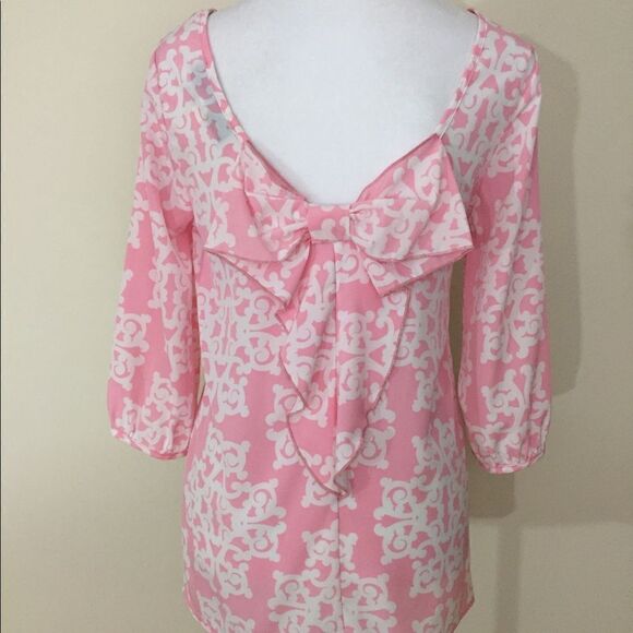 Francesca’s Pink Bow Top Small - Picture 3 of 8